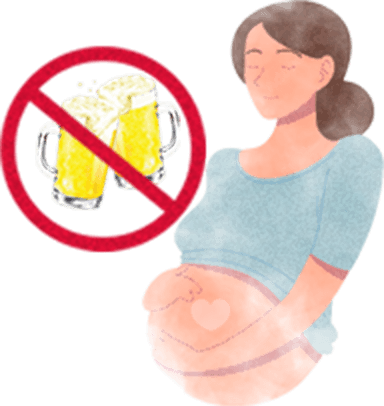 妊娠中や授乳期の飲酒は、お控えください。